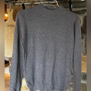Bluish Gray mock neck sweater